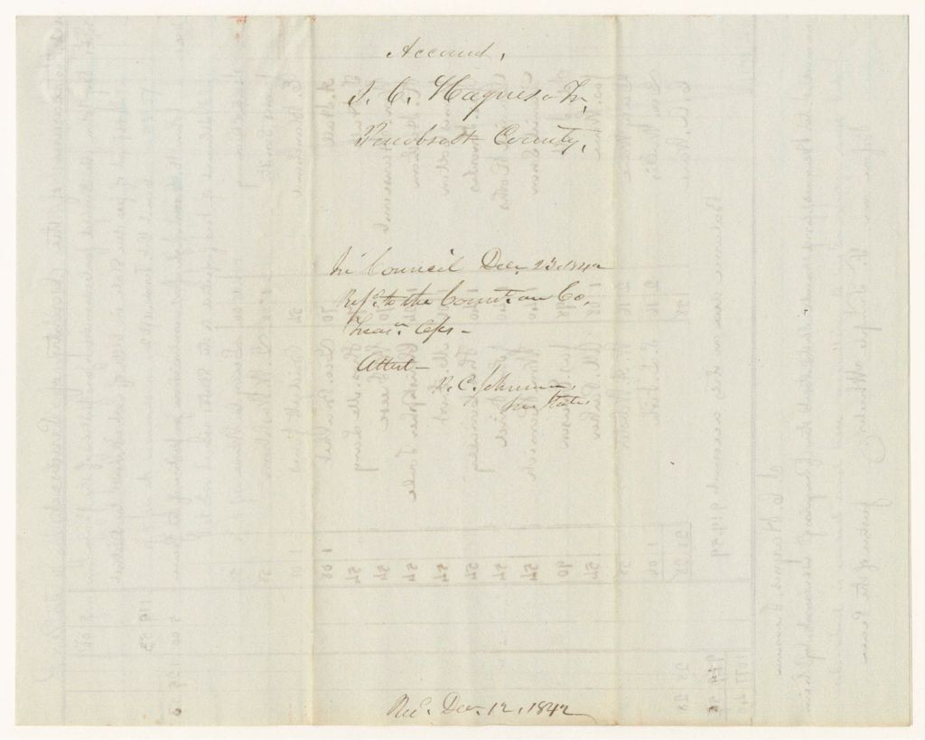 Miniature of Account of I.C. Haynes, Treasurer of Penobscot County