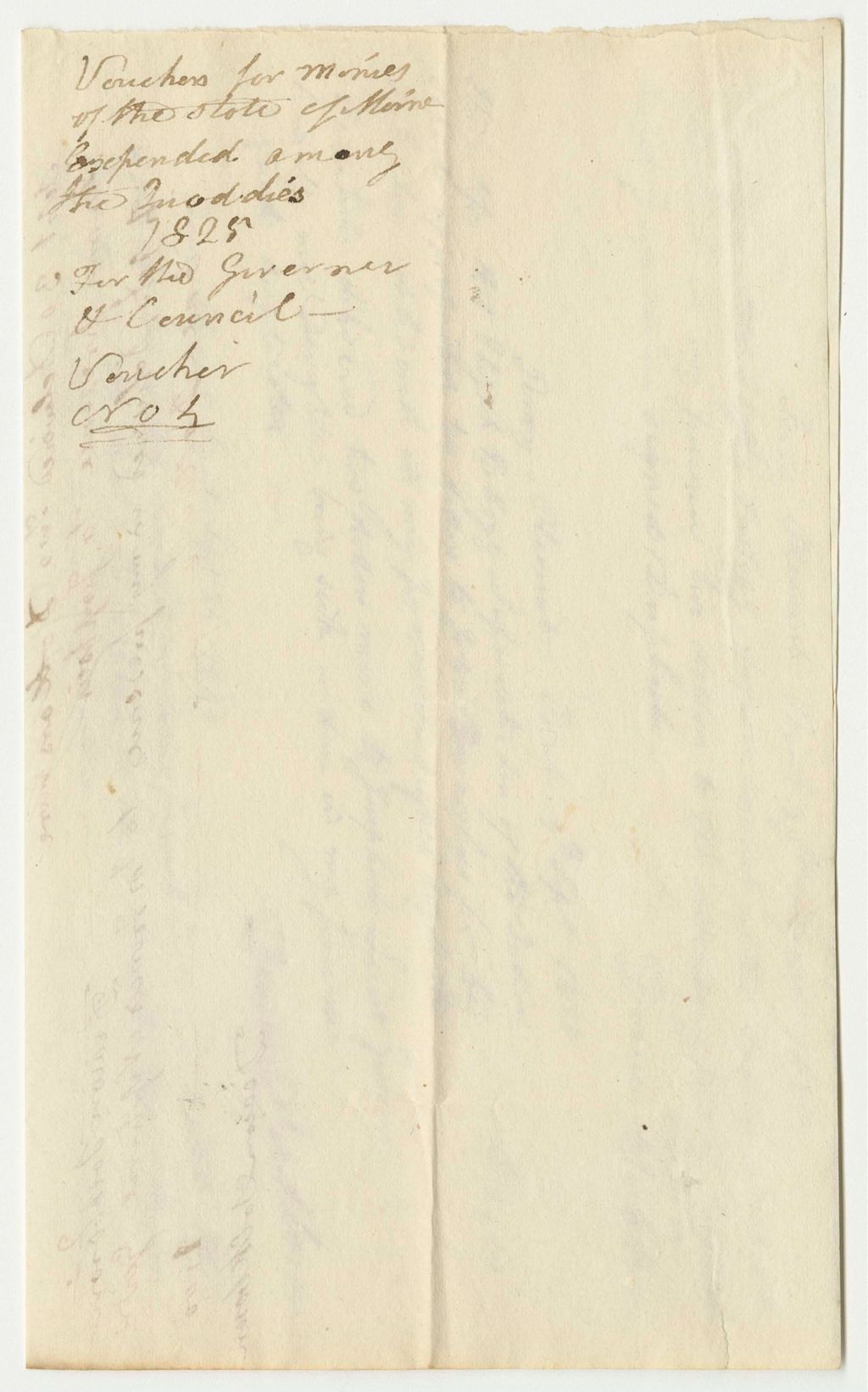 Miniature of Vouchers for Monies of the State of Maine, Expended Among the Passamaquoddy Tribe for 1825