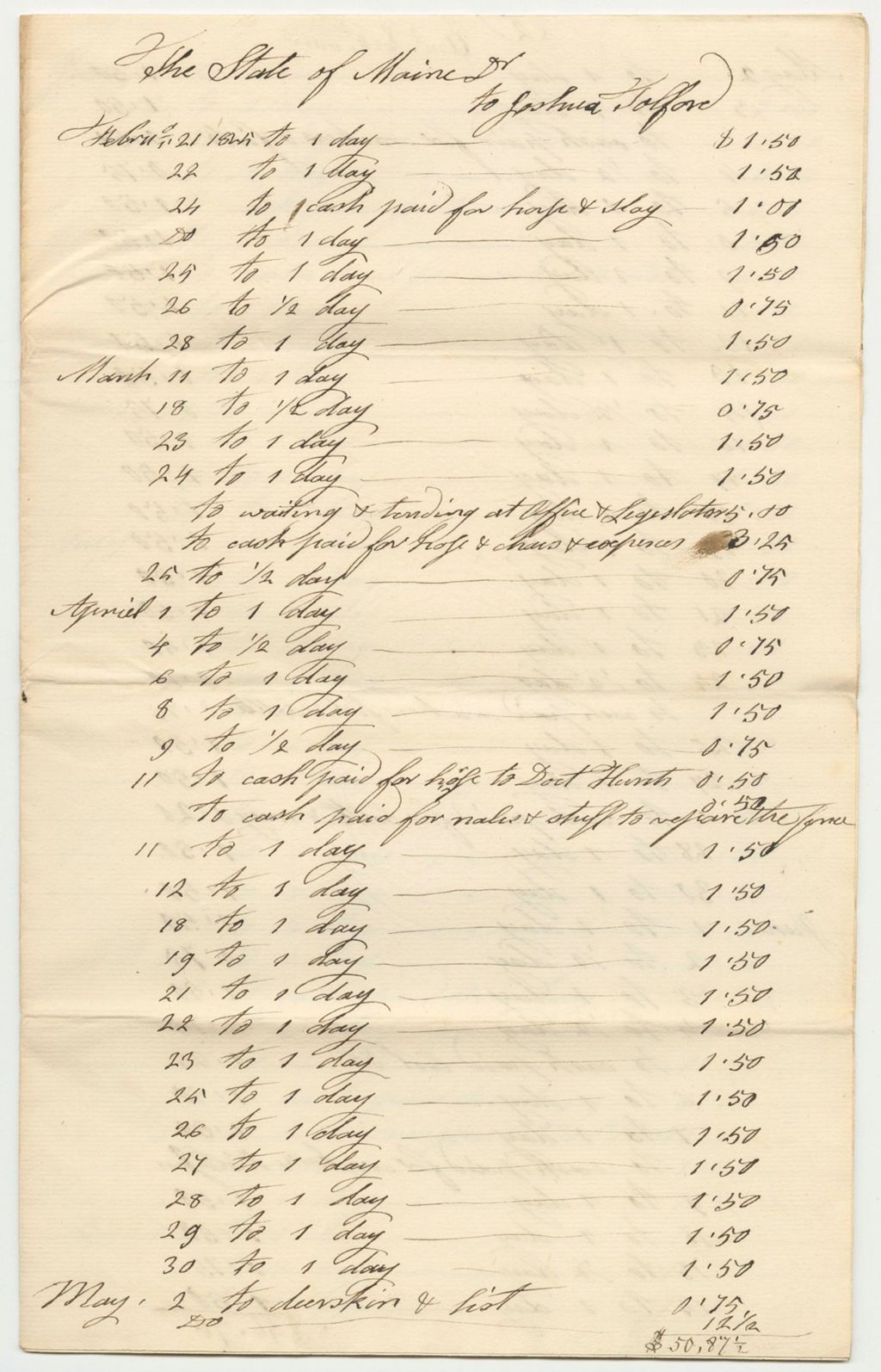 Miniature of Account of Joshua Tolford