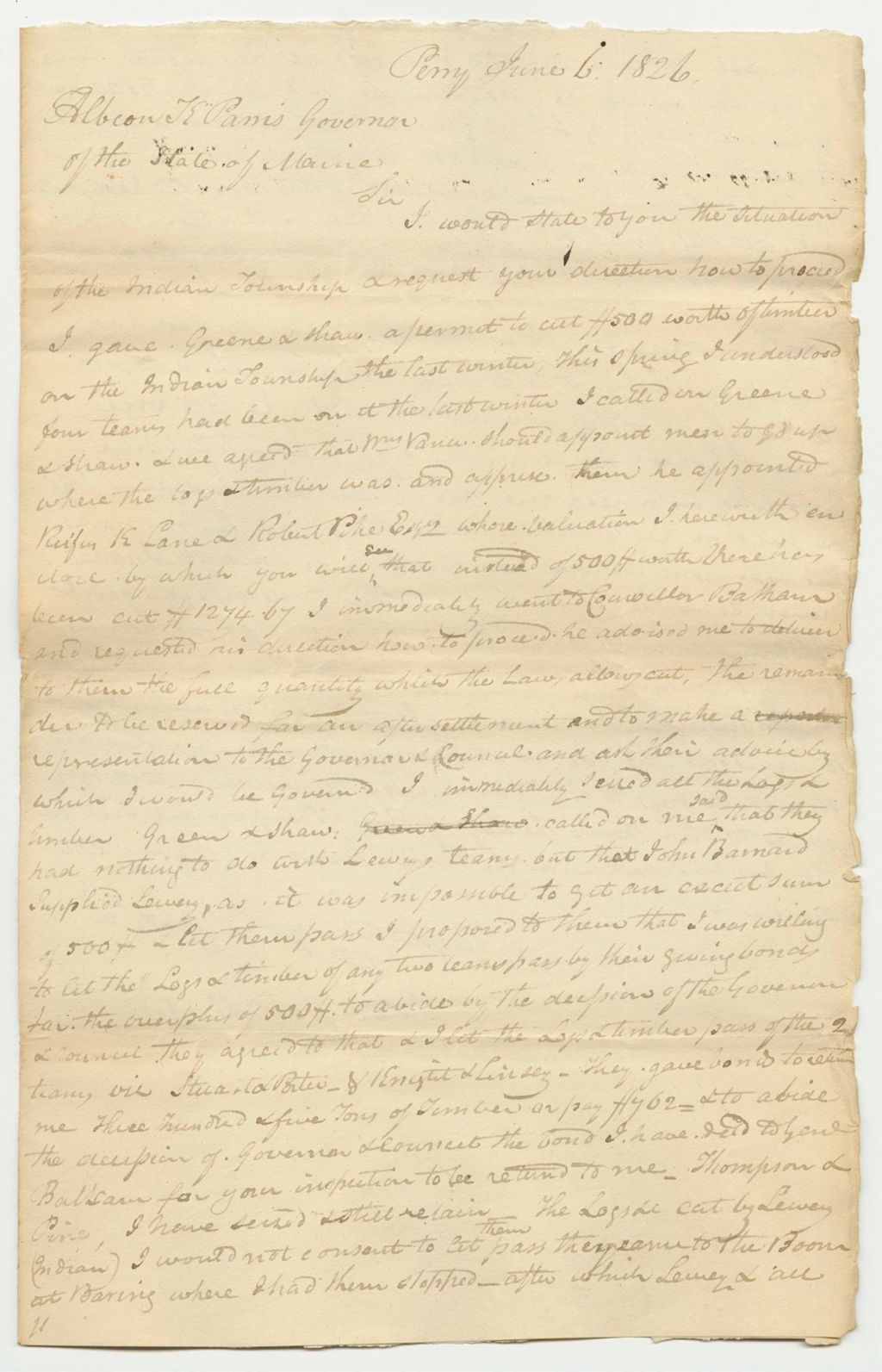 Miniature of Account and Sundery Communications from Peter Goulding, Esq., Agent for the Passamaquoddy Indians