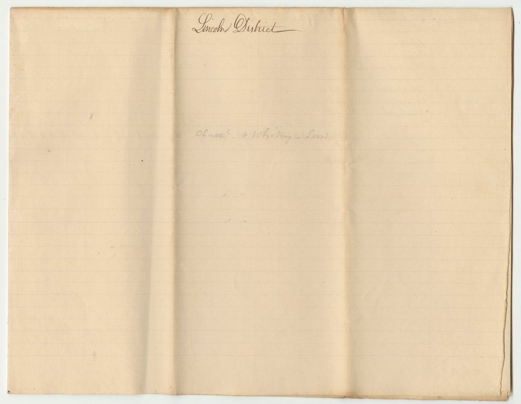 Miniature of Return of Votes from Lincoln District for Representative to Congress