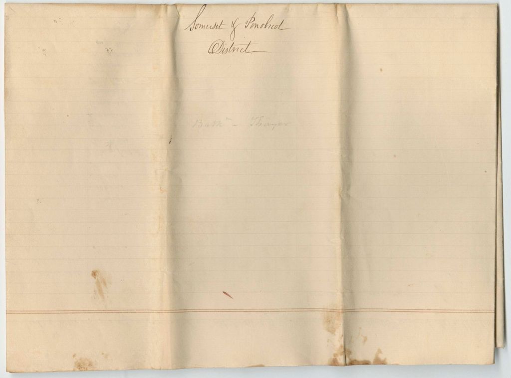 Miniature of Return of Votes from Somerset and Penobscot District for Representative to Congress