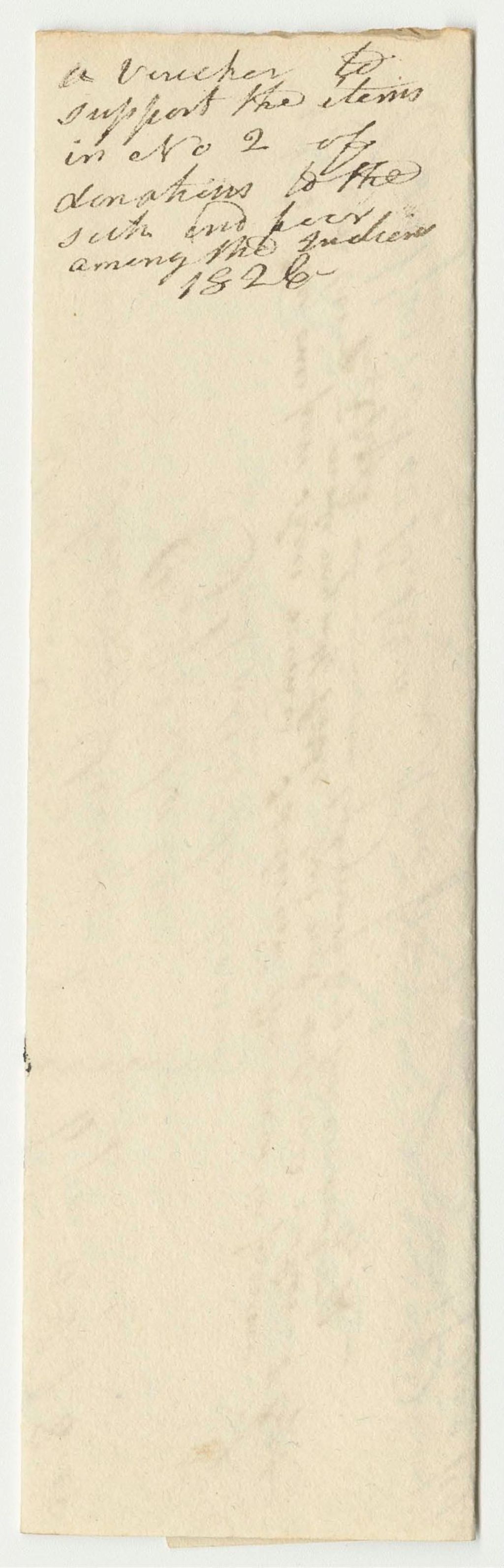 Miniature of Voucher to Support Donations to the Sick and Poor Among the Passamaquoddy Tribe