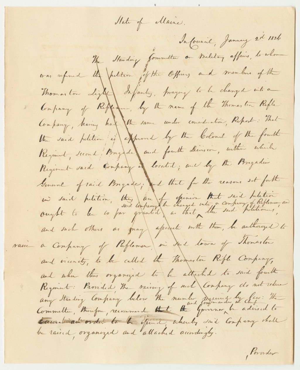 Miniature of Report Giving Leave for the Withdrawal of Sundry Petitions