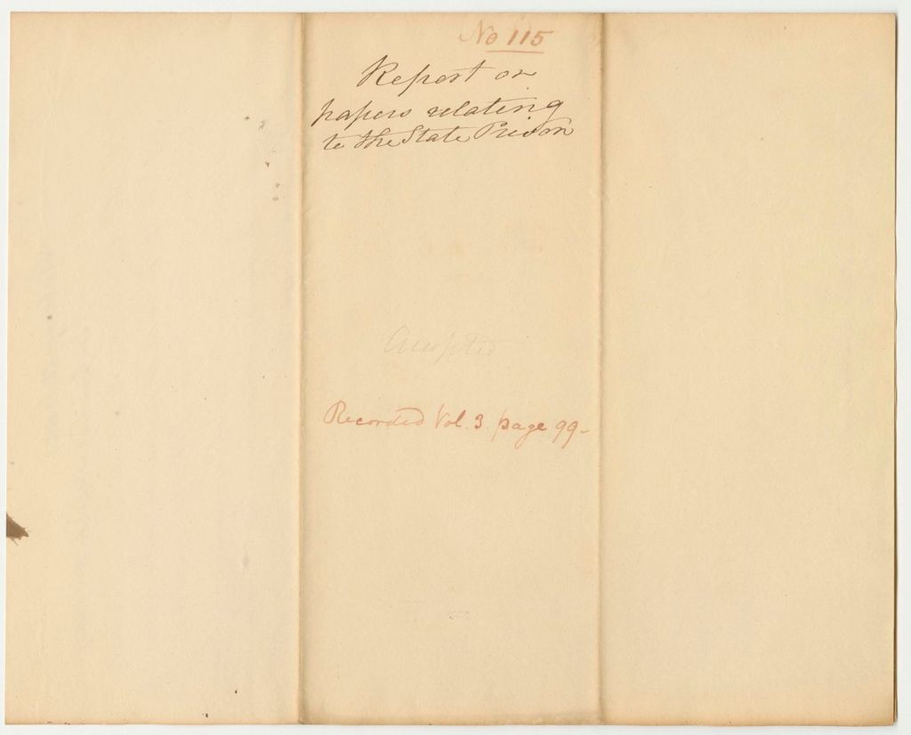 Miniature of Report 115: Report on the Papers Relating to the State Prison