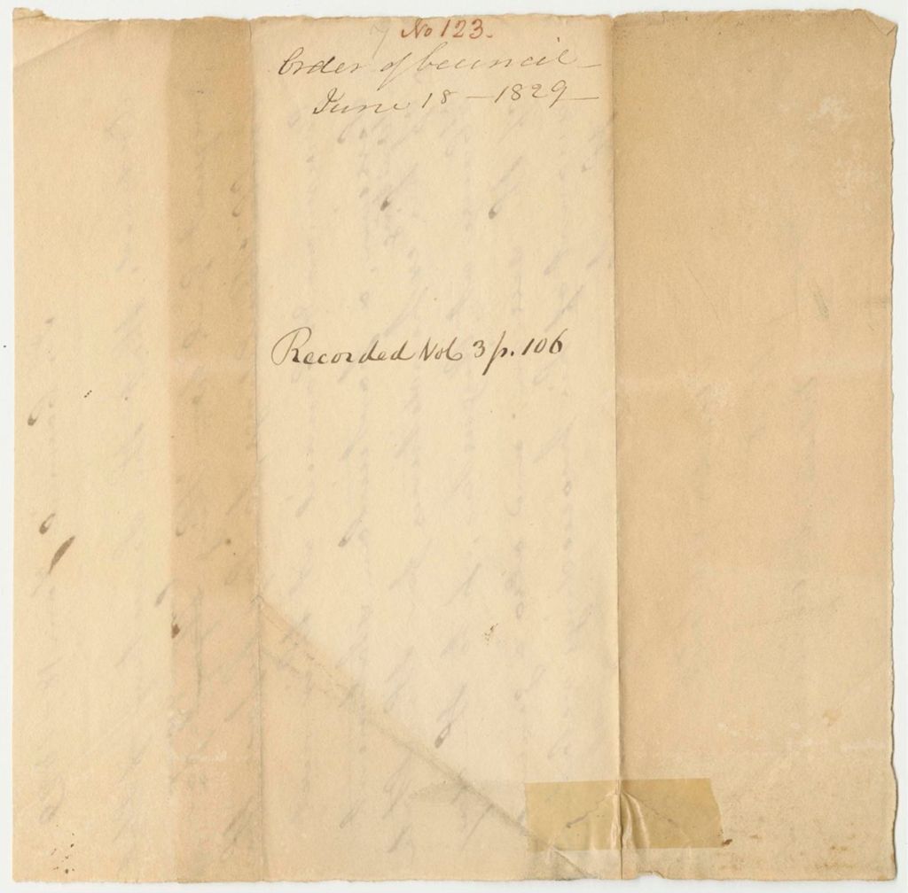 Miniature of Report 123: Order that William King, Commissioner of Public Buildings, Report Expenditures to the Next Council