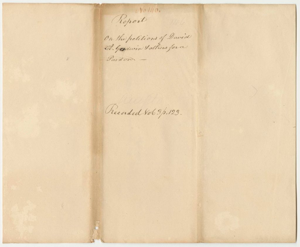 Miniature of Report 146: Report on the Petitions for Pardons
