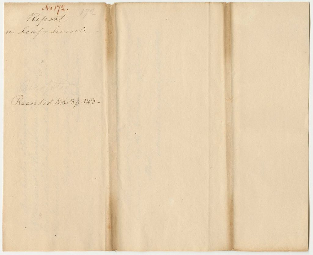 Miniature of Report 172: Report on the Deaf and Dumb