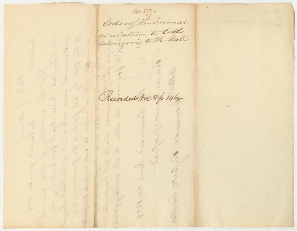Miniature of Report 177: Order in Relation to Tools Belonging to the State