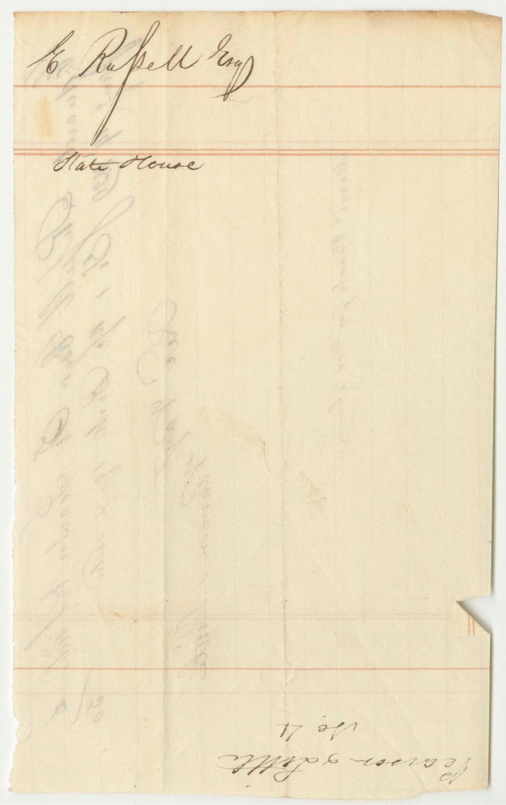 Miniature of Pearson & Little's Bill for Stationary for Edward Russell