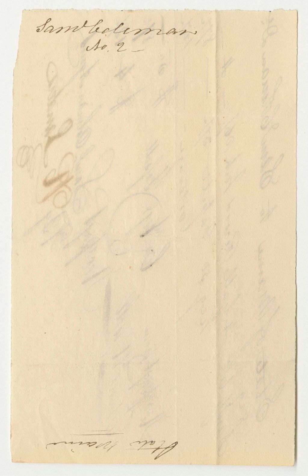 Miniature of Sam Coleman's Bill for Stationary for Edward Russell