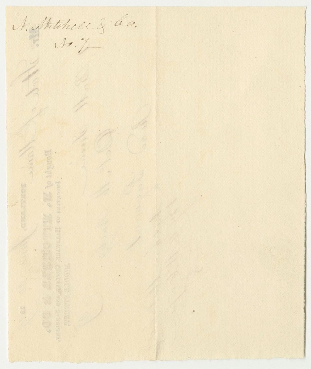 Miniature of N. Mitchell & Co.'s Bill for Stationary to Edward Russell
