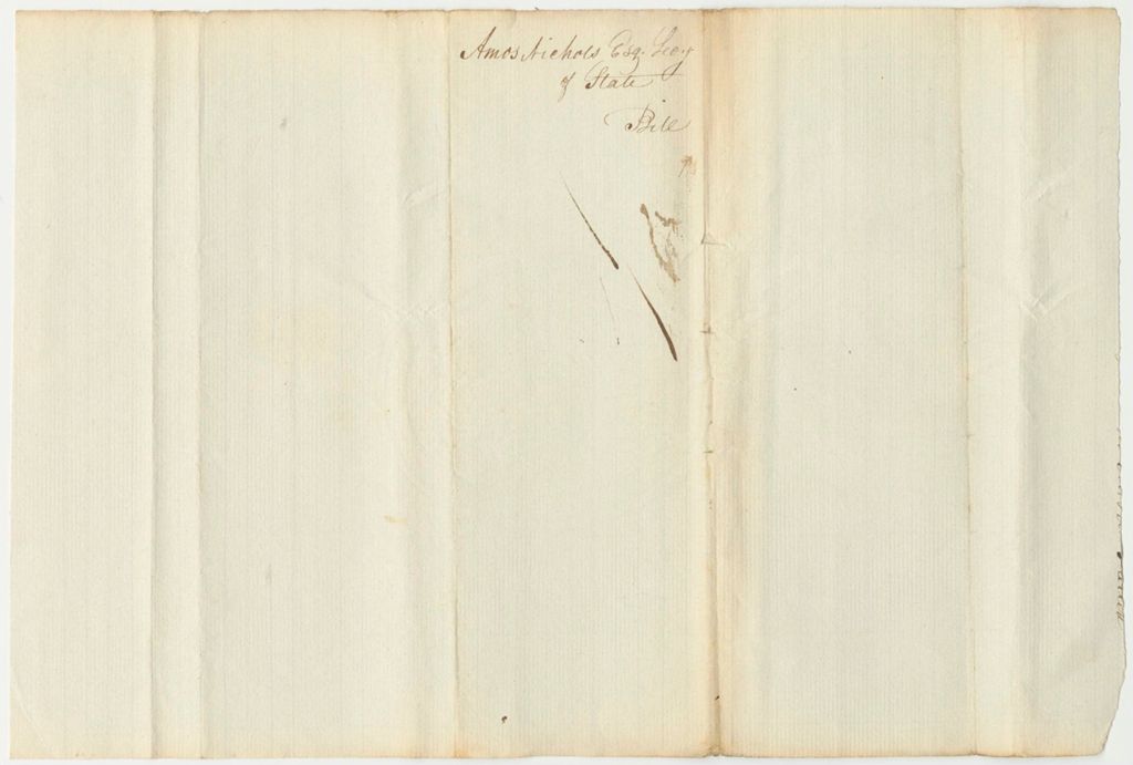 Miniature of Vouchers from the Account of Amos Nichols, Esq., for Expenditure of Appropriations for Stationary