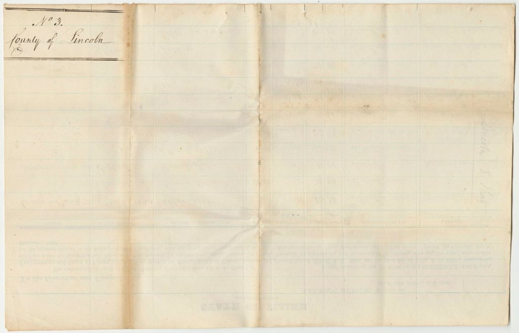 Miniature of Schedule No. 3 of All Fines, Forfeitures, and Bills of Costs of the Judicial Courts of Lincoln, Between the Fifteenth Day of March 1820 and the First Day of July 1828