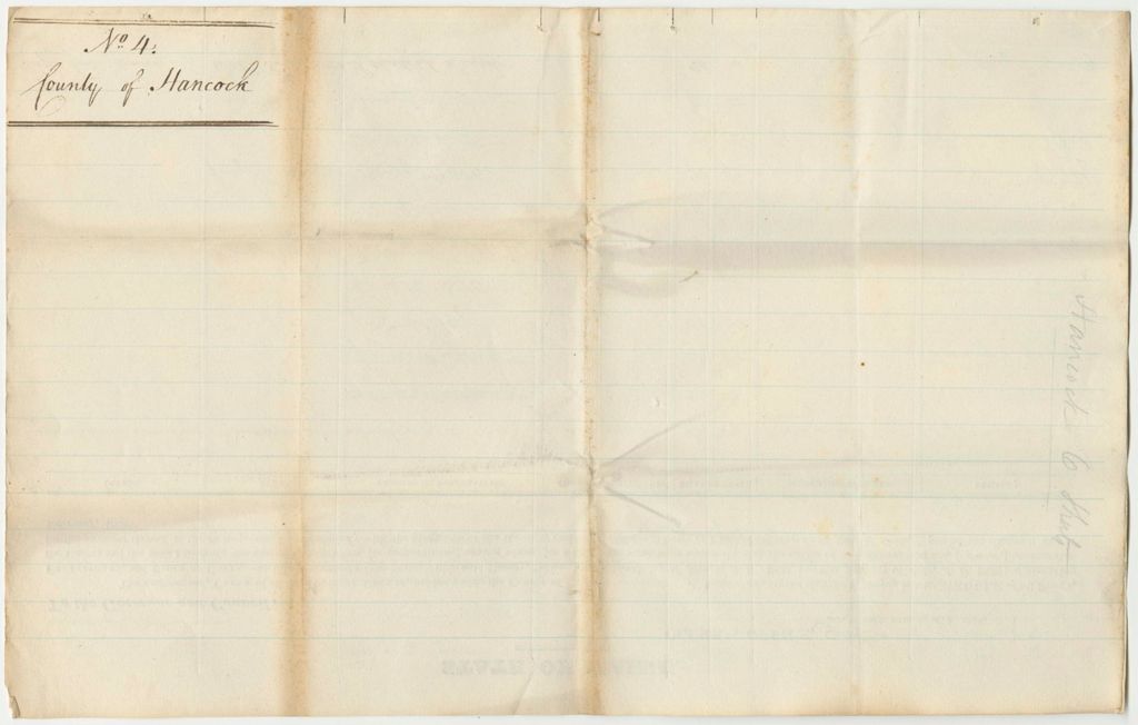 Miniature of Schedule No. 4 of All Fines, Forfeitures, and Bills of Costs of the Judicial Courts of Hancock, Between the Fifteenth Day of March 1820 and the First Day of July 1828