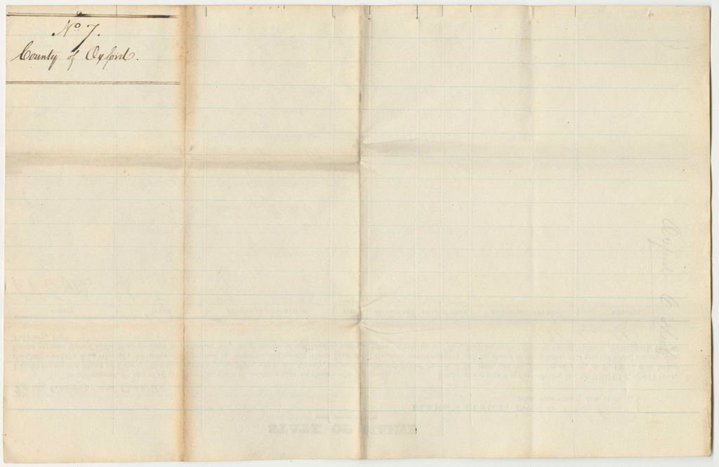Miniature of Schedule No. 7 of All Fines, Forfeitures, and Bills of Costs of the Judicial Courts of Oxford, Between the Fifteenth Day of March 1820 and the First Day of July 1828