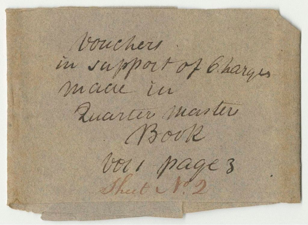 Miniature of Vouchers for Sheet No. 2 of the Account of Samuel Cony, Esq., Acting Quartermaster General
