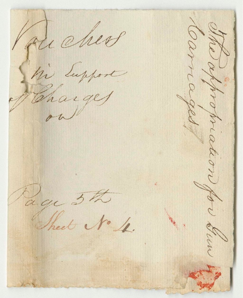 Miniature of Vouchers for Sheet No. 4 of the Account of Samuel Cony, Esq., Acting Quartermaster General