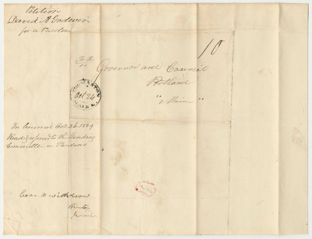 Miniature of Petition of David A. Godwin for a Pardon