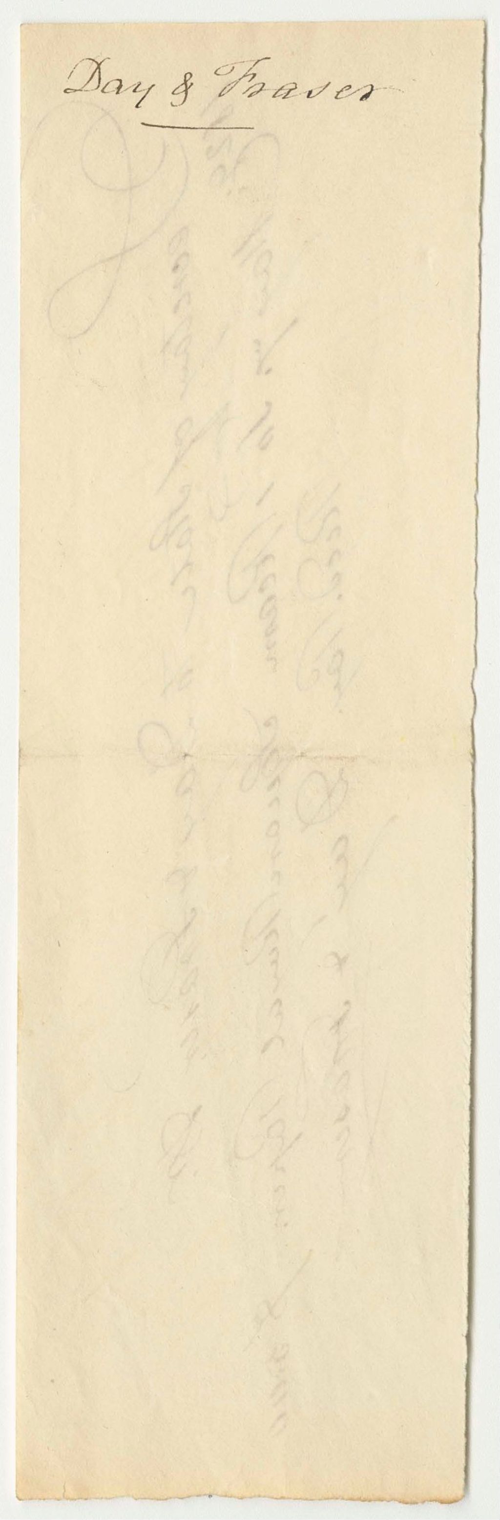 Miniature of Day & Fraser's Bill for Paper