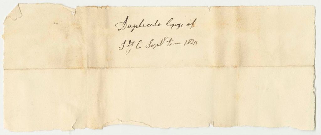 Miniature of Duplicate Copies of Bills of Whole Amount of Costs in Criminal Prosecutions, York Supreme Judicial Court, September Term 1829