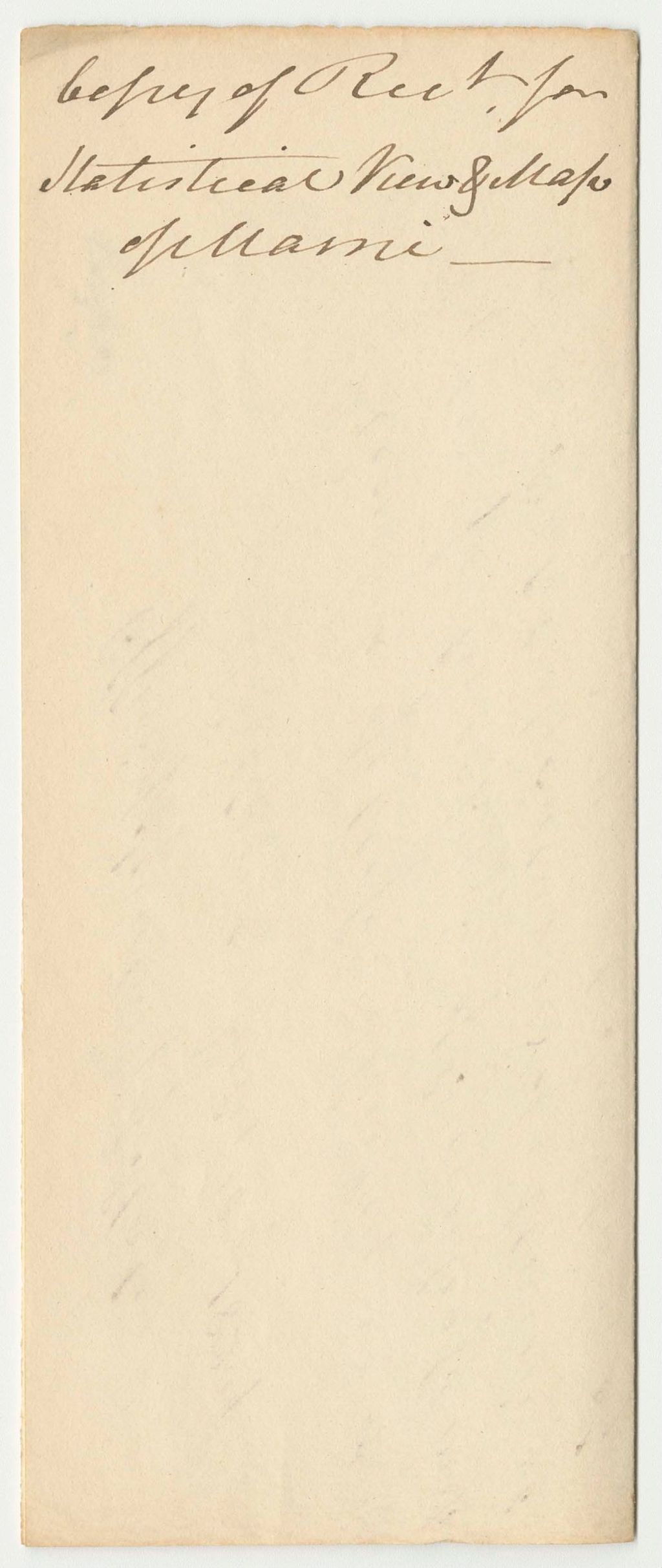 Miniature of Copy of Receipt from Shirley & Hyde for Moses Greenleaf's Statistical View and Map of Maine