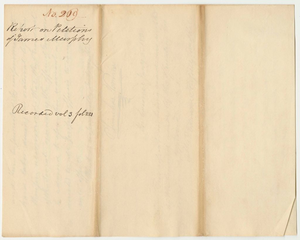 Miniature of Report 269: Report on Petitions of James Murphy for a Reprieve from the Death Sentence