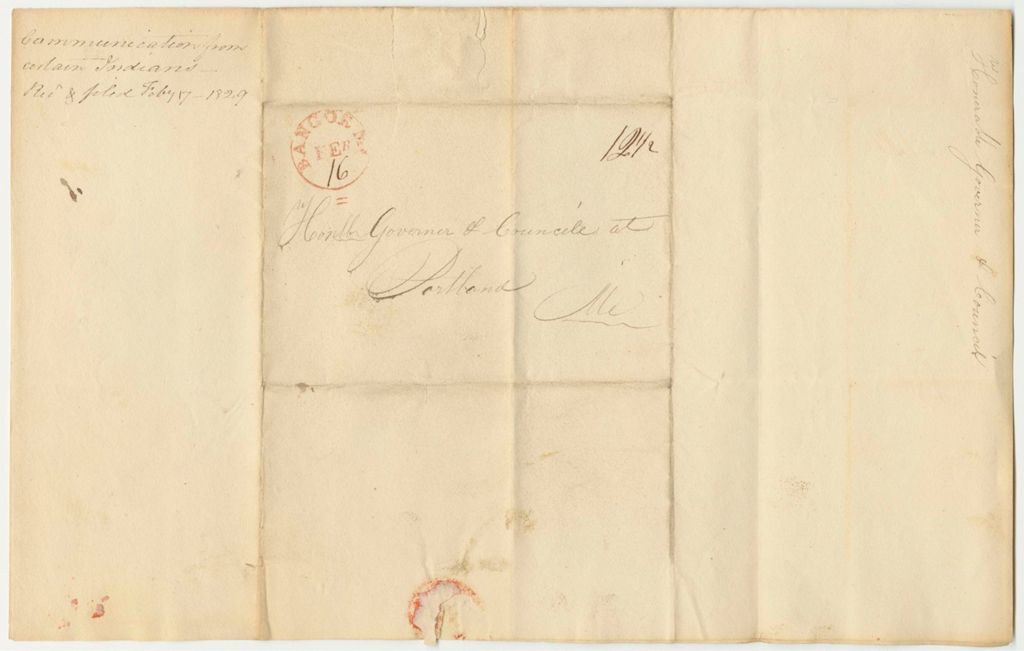 Miniature of Communication from Members of the Penobscot Tribe of Indians, in Relation to the Petition for the Removal of Joshua Chamberlain as Agent