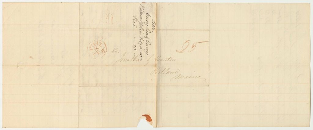 Miniature of Letter from Carey Lea & Carey in Relation to Payment for Copies of Strickland's Reports