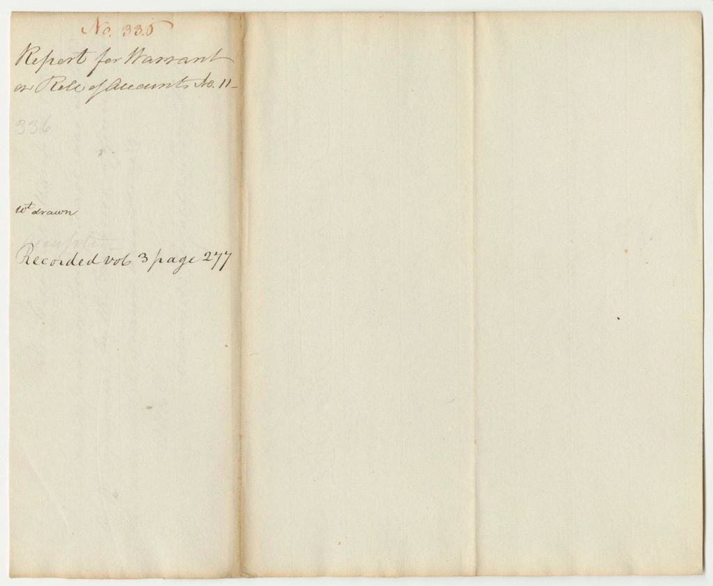 Miniature of Report 336: Report on the Warrant on the Roll of Accounts, No. 11