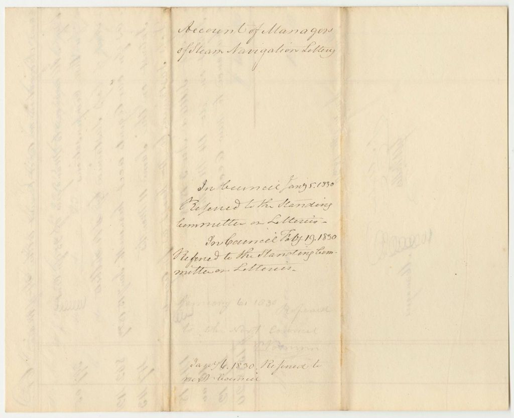 Miniature of Account of the Managers of the Lottery for the Benefit of Steam Navigation