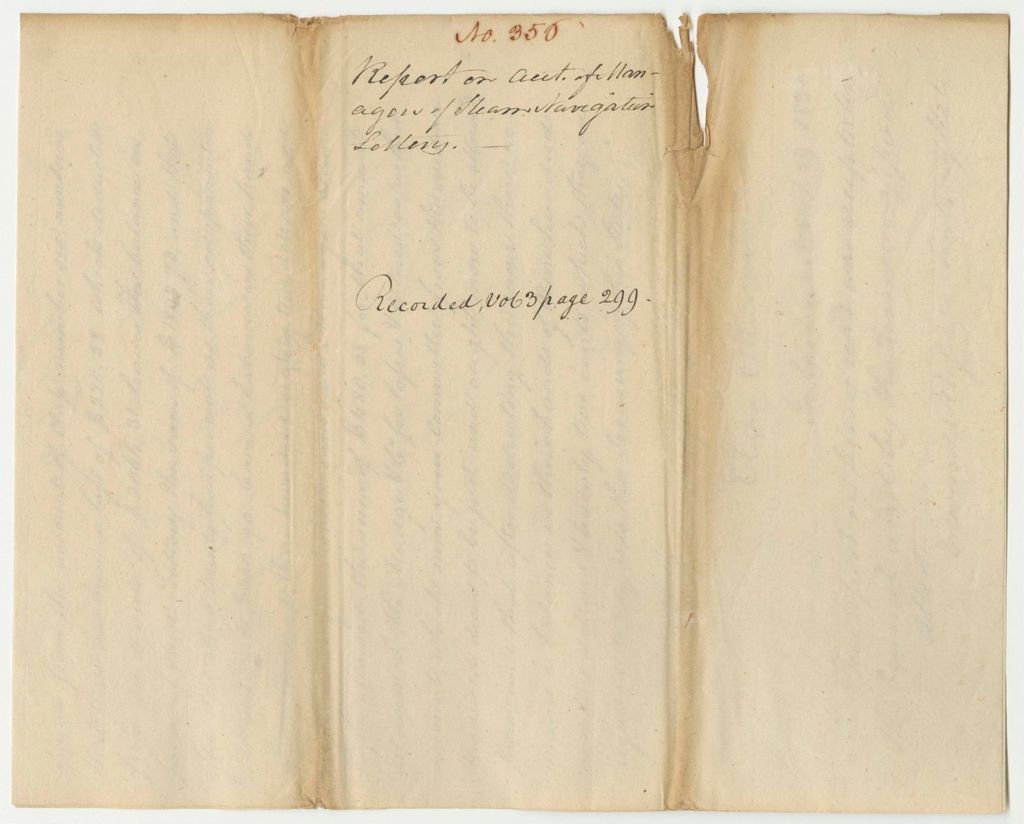 Miniature of Report 356: Report on the Account of the Managers of the Steam Navigation Lottery