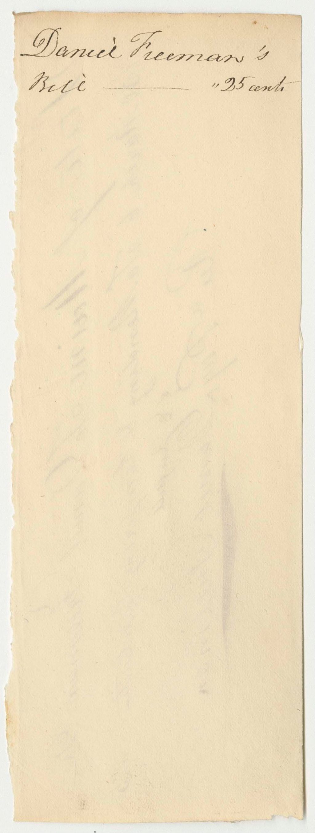 Miniature of Daniel Freeman's Bill for Mending and Tempering Seal Cutter