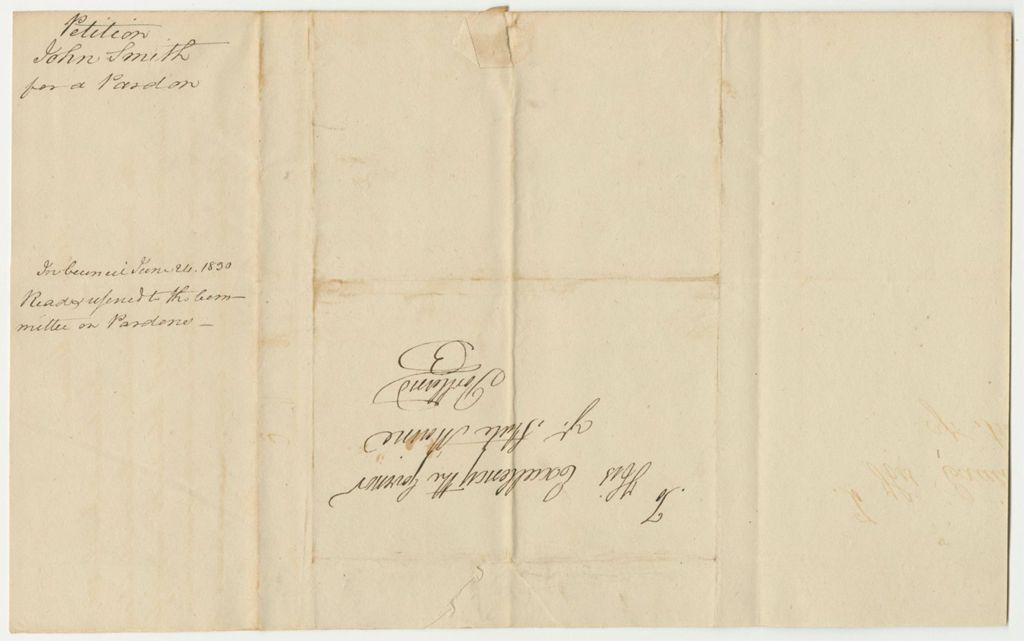 Miniature of Petition of John Smith for a Pardon