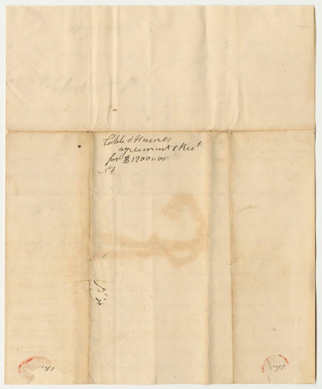 Miniature of Receipts from the Account of Edward Cobb with the Penobscot Tribe of Indians