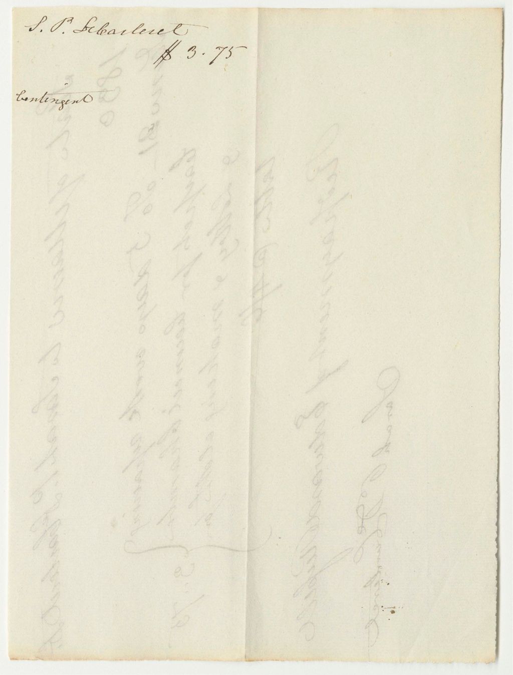 Miniature of Sarah P. DeCarteul's Bill for Work Repairing Council Chambers