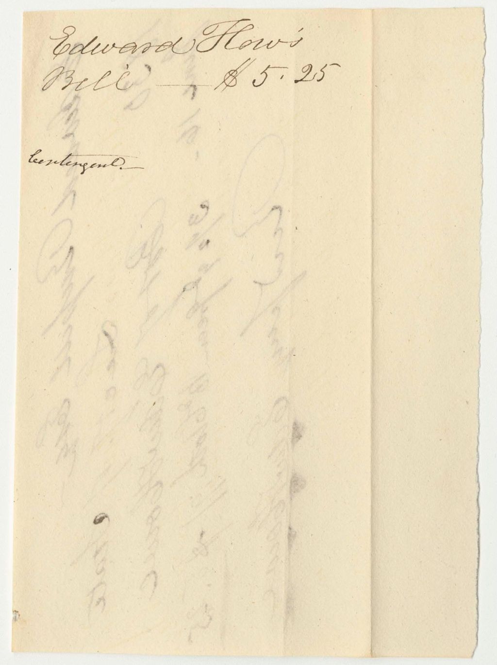 Miniature of Edward Howe's Bill for Green Cloth