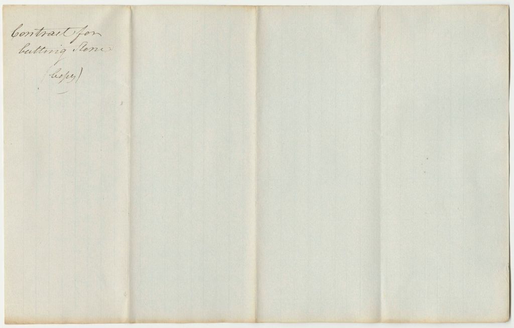 Miniature of Contract for Cutting Stone for the State House