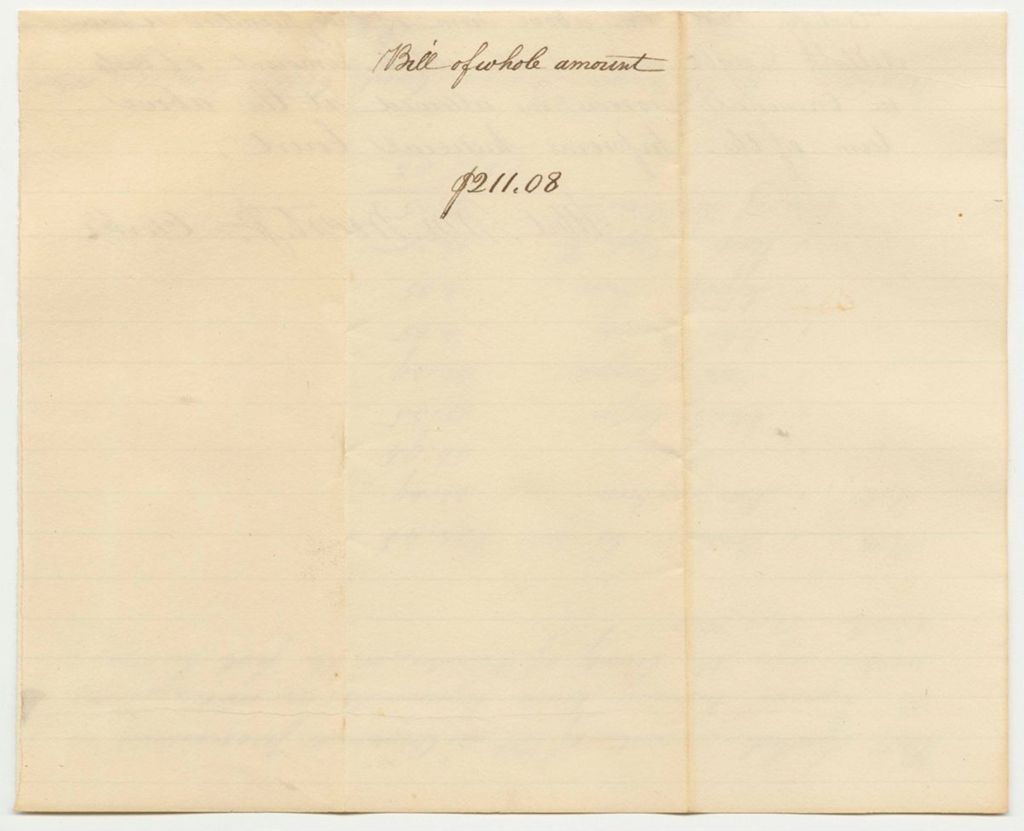 Miniature of Bill of Whole Amount of Costs in Criminal Prosecutions at the Supreme Judicial Court in Kennebec, October Term 1830