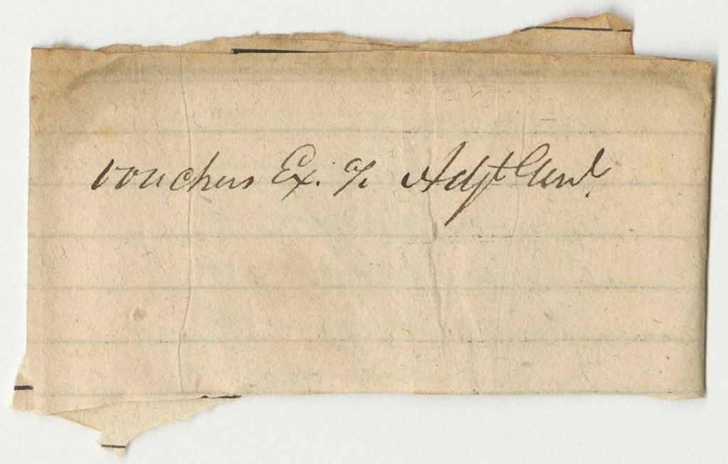 Miniature of Vouchers for the Expense Account of Samuel G. Ladd, Adjutant General