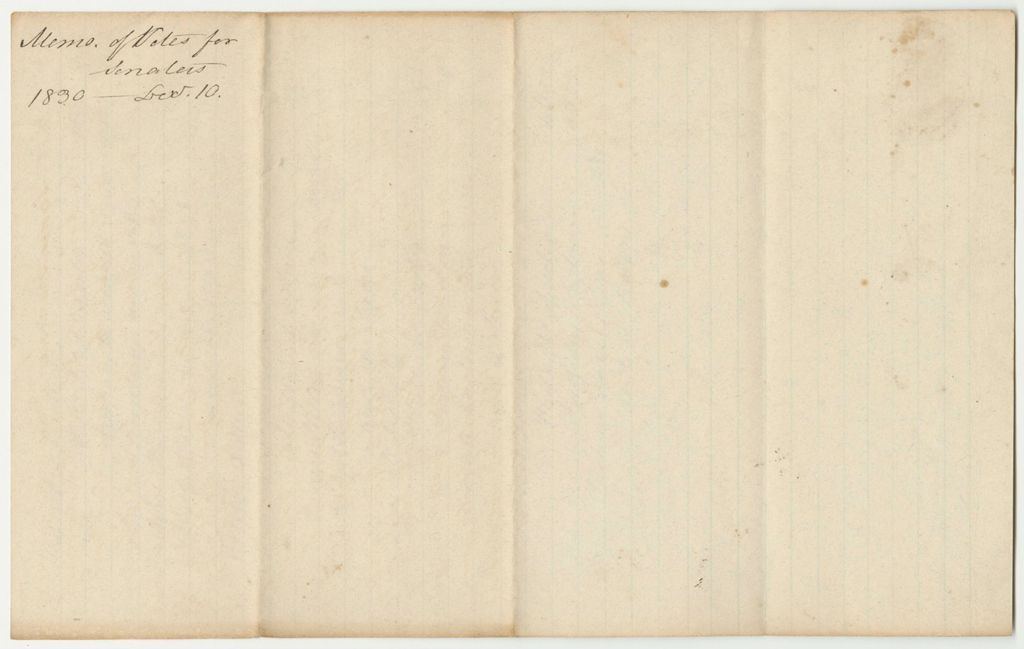 Miniature of Votes for Senators for 1830
