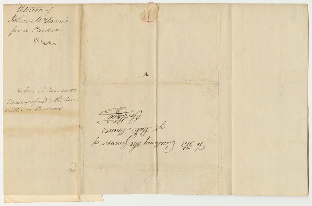 Miniature of Petition of John M. Daniel for a Pardon