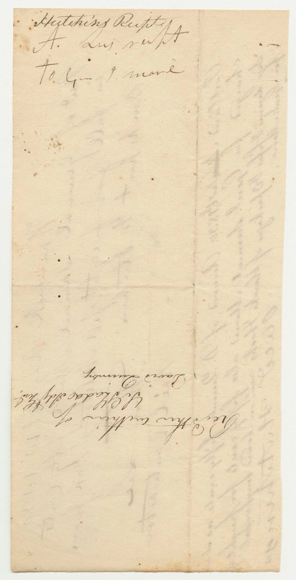 Miniature of Obed Hutchin's Bill for Freight