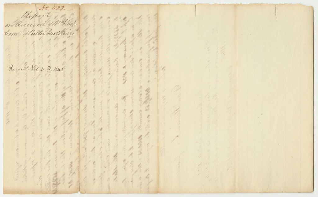 Miniature of Report 532: Report on the Account of William Clark, Commissioner of Public Buildings