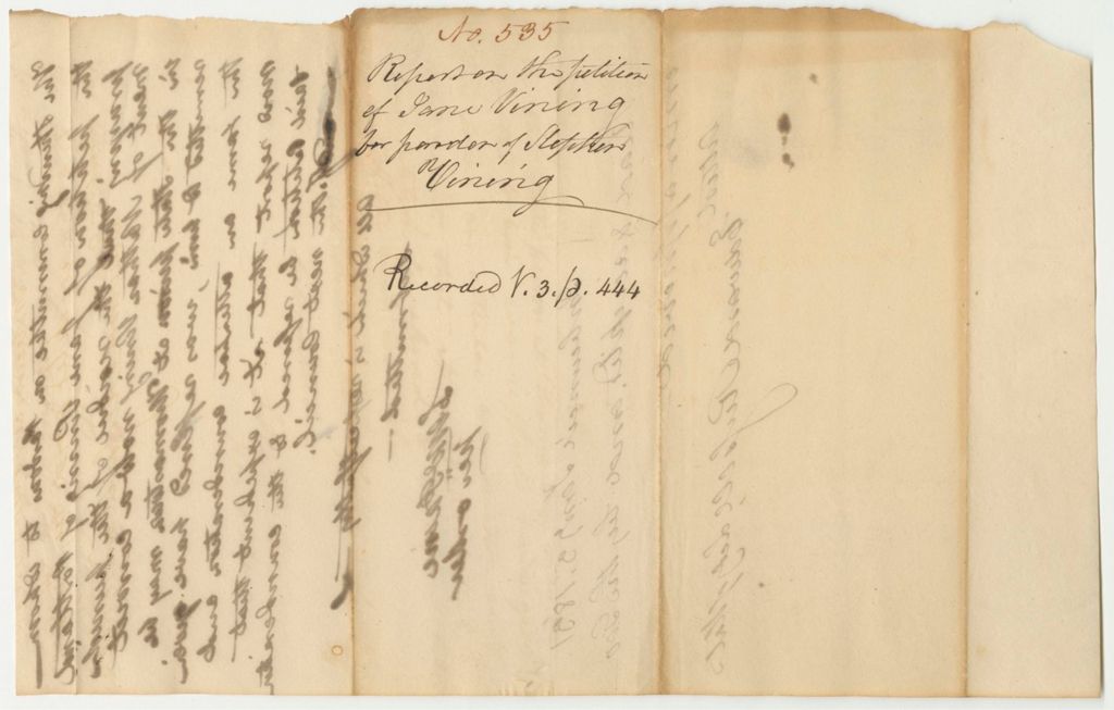 Miniature of Report 535: Report on the Petition of Jane Viking for a Pardon of Nathan Vining