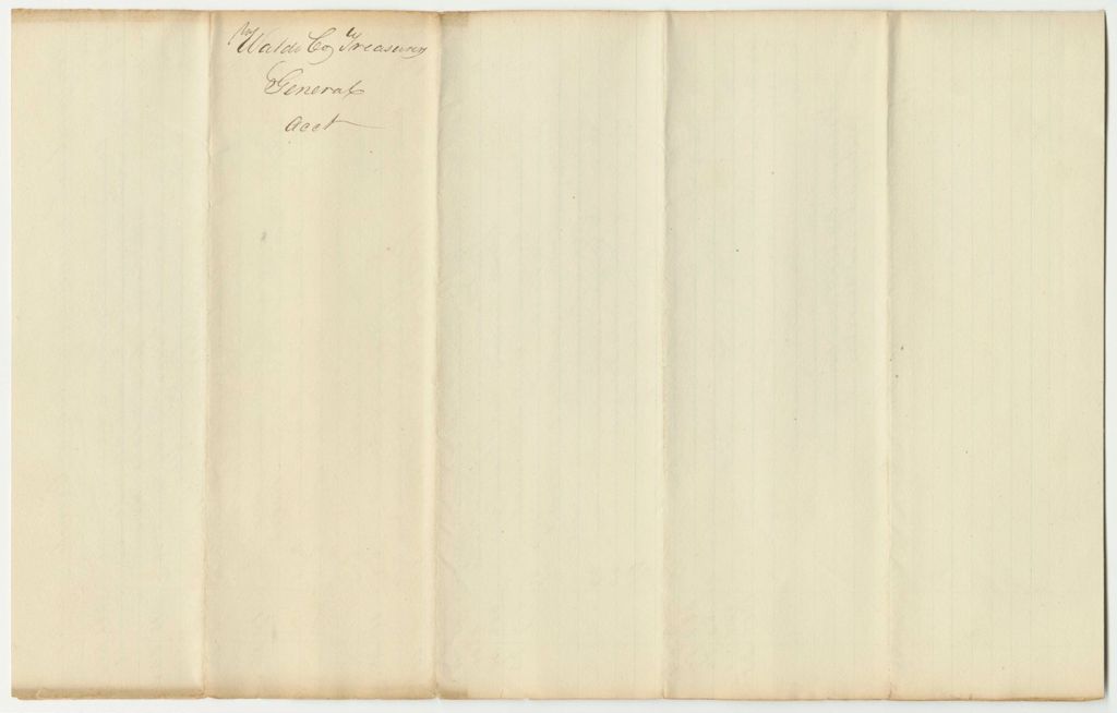 Miniature of Account of Frye Hall, Waldo County Treasurer