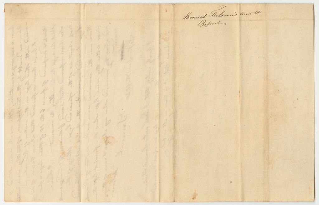 Miniature of Report and Account of Samuel Folsom