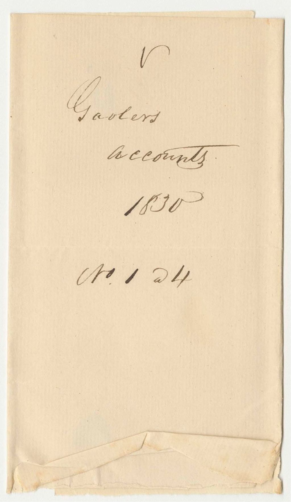 Miniature of Accounts of John Foster, Keeper of the State's Gaol in Machias in Washington County, for the March, June, September, and December Terms of 1830
