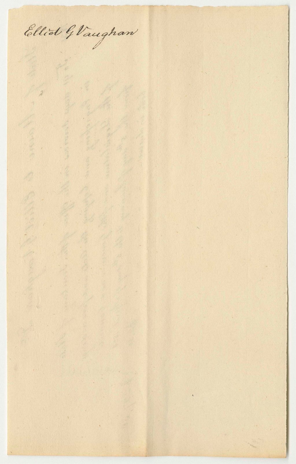 Miniature of Account of Elliot G. Vaughan, Clerk in the Secretary of State's Office
