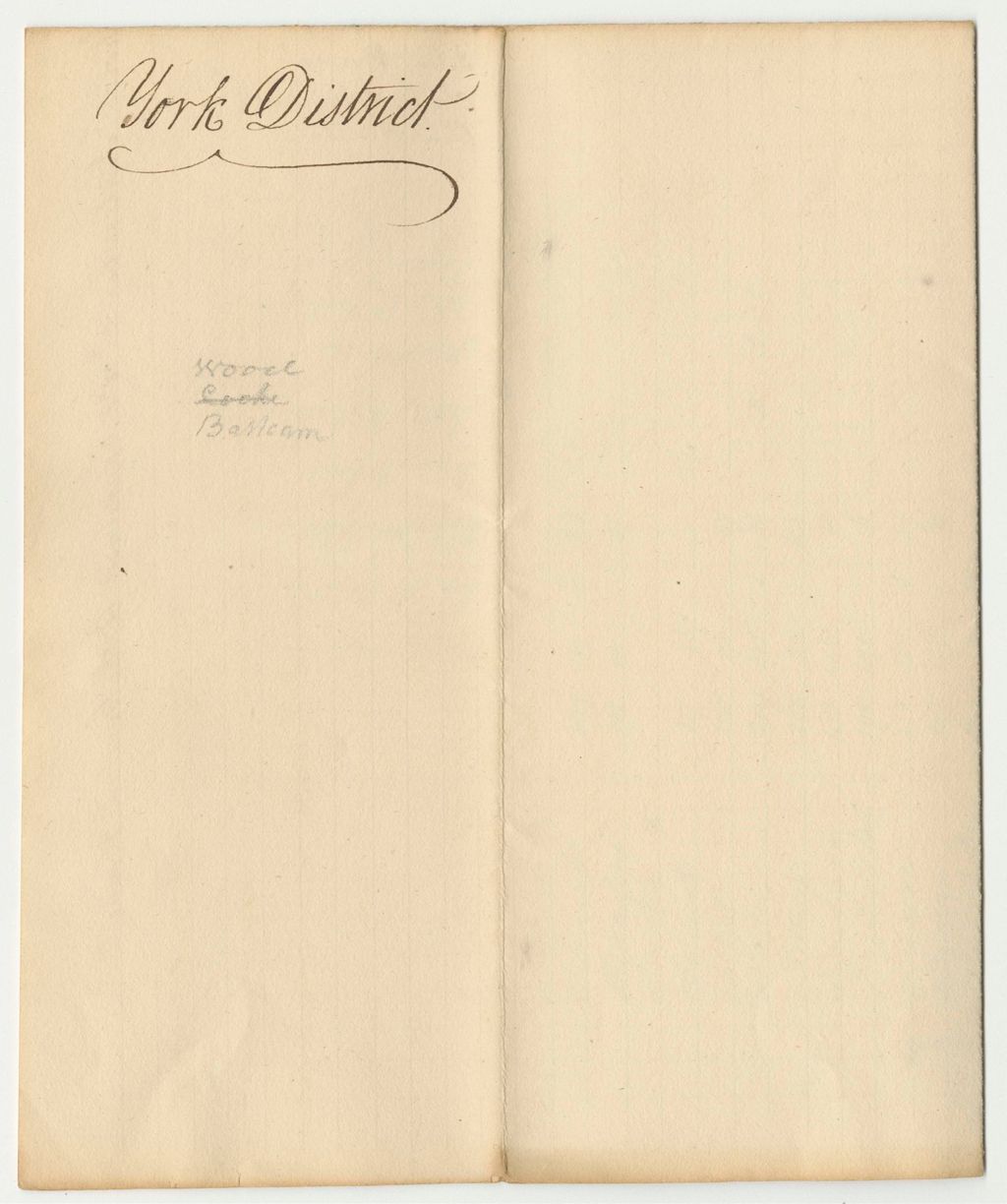 Miniature of List of Votes for Representatives in Congress from York District